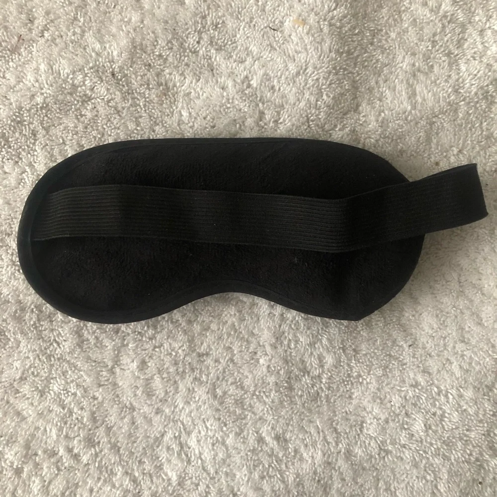 🌞 NWOT Dog Lovers black Sleeping Mask liquid filled puppy dog eyes One size